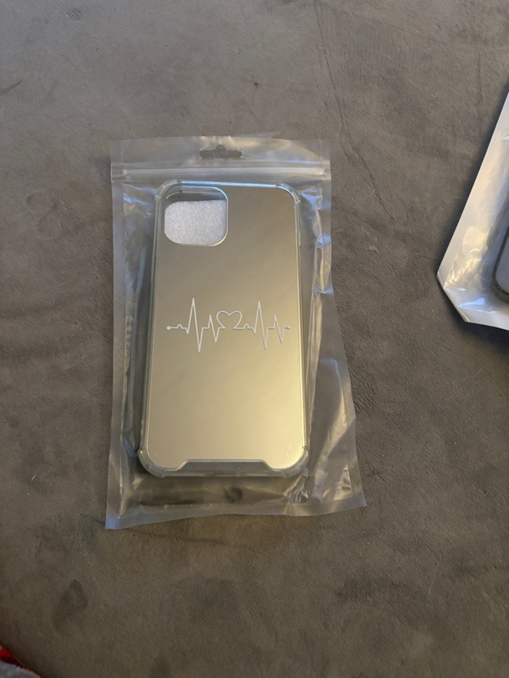 Silver Heartbeat Design Phone Case - Compatible iPhone